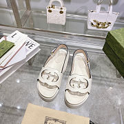 Gucci Interlocking G Sandal GG White - 4