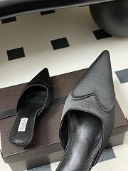 Alaïa Le Cœur 3D 55 mules in black satin - 3