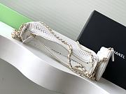 Chanel 25S Clutch on Chain in white Mesh 20*13*4.5cm - 6