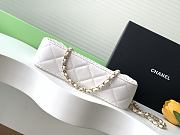 Chanel 25S Clutch on Chain in white Mesh 20*13*4.5cm - 4
