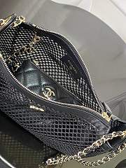 Chanel 25S Clutch on Chain in black Mesh 20*13*4.5cm - 2