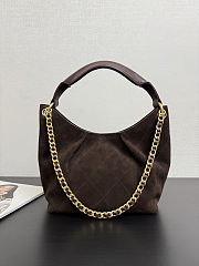 Chanel Maxi Hobo Bag in dark brown suede 32*20*9 cm - 6