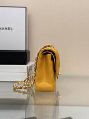 Chanel small classic double flap bag in yellow caviar leather with gold-tone hardware 25cm - 6