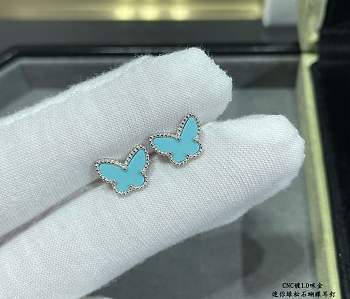 Van Cleef & Arpels Sweet Alhambra Turquoise Butterfly earring 