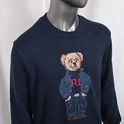 Polo Ralph Lauren navy blue cotton-blend Polo Bear sweater - 4