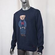 Polo Ralph Lauren navy blue cotton-blend Polo Bear sweater - 2