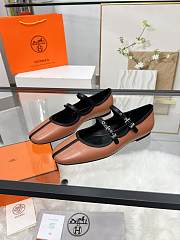 Hermès Lilia ballet flat in Nappa brown - 1
