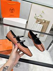 Hermès Lilia ballet flat in Nappa brown - 4