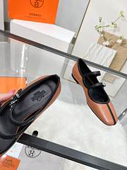 Hermès Lilia ballet flat in Nappa brown - 2