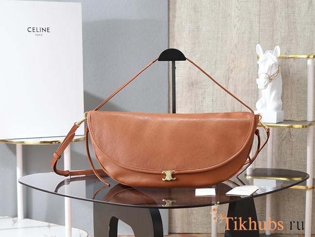 Celine Women's Brown Triomphe Crescent Bag 46×19×10 cm - 1