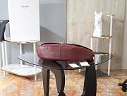 Celine Women's Burgundy Triomphe Crescent Bag 46×19×10 cm - 6