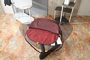 Celine Women's Burgundy Triomphe Crescent Bag 46×19×10 cm - 3