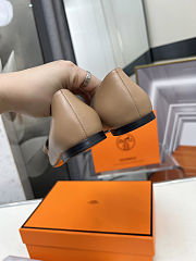 Hermès Kelly ballet flats in naturel clair calfskin leather beige - 5