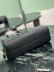 Prada medium leather shoulder bag in black 29x12.5x10cm - 4