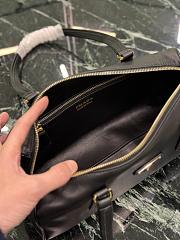 Prada medium leather shoulder bag in black 29x12.5x10cm - 3