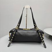 Miu Miu Beau or Aventure shoulder bag in black leather 36cmx20cx15 cm - 6