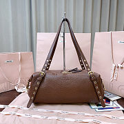 Miu Miu Beau or Aventure shoulder bag in brown leather 36cmx20cx15 cm - 1