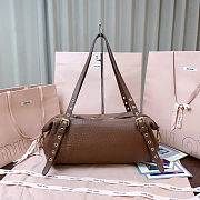 Miu Miu Beau or Aventure shoulder bag in brown leather 36cmx20cx15 cm - 3