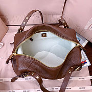 Miu Miu Beau or Aventure shoulder bag in brown leather 36cmx20cx15 cm - 2