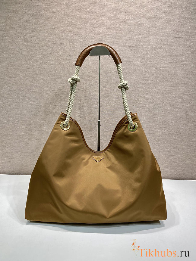 Prada Mariner large Re-Nylon shoulder bag in the brown color 48x39x14cm - 1