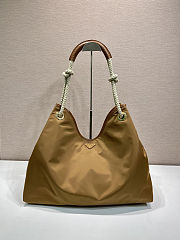Prada Mariner large Re-Nylon shoulder bag in the brown color 48x39x14cm - 1