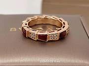Bvlgari Serpenti Viper 18K Rose Gold, Diamond & Carnelian Ring - 1