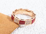 Bvlgari Serpenti Viper 18K Rose Gold, Diamond & Carnelian Ring - 3