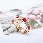 Bvlgari Serpenti Viper 18K Rose Gold, Diamond & Carnelian Ring - 2