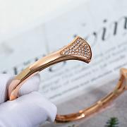 BVLGARI Follow Diva's Dream Diamond & Mother-of-Pearl Bangle Bracelet in 18kt Rose Gold - 6