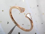 BVLGARI Follow Diva's Dream Diamond & Mother-of-Pearl Bangle Bracelet in 18kt Rose Gold - 5
