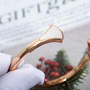 BVLGARI Follow Diva's Dream Diamond & Mother-of-Pearl Bangle Bracelet in 18kt Rose Gold - 3