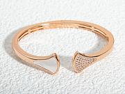 BVLGARI Follow Diva's Dream Diamond & Mother-of-Pearl Bangle Bracelet in 18kt Rose Gold - 4