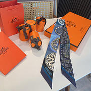  Hermès silk Twilly scarf in blue tones - 1