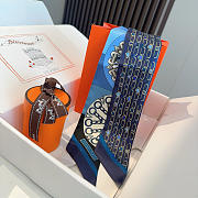  Hermès silk Twilly scarf in blue tones - 2