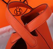 Hermès Picotin Lock 18 bag in orange Clemence leather  - 4