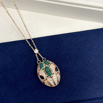 Bvlgari Serpenti Seduttori 18K rose gold pendant necklace