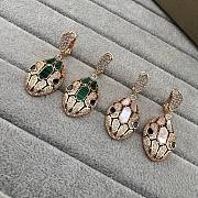 Bvlgari Serpenti drop earrings in 18k rose gold  - 3