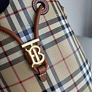 Burberry Small Check Coated Canvas Bucket Bag with a signature TB monogram plaque 16 x 26 x 26cm - 5