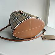 Burberry Small Check Coated Canvas Bucket Bag with a signature TB monogram plaque 16 x 26 x 26cm - 4