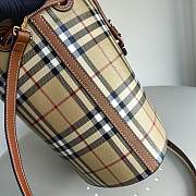 Burberry Small Check Coated Canvas Bucket Bag with a signature TB monogram plaque 16 x 26 x 26cm - 3