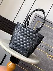 Chanel Cambon line Tote Bag Black 24X20X8cm - 3