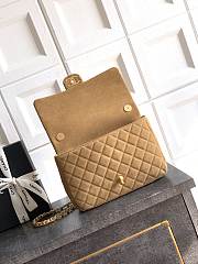 Chanel Mini Flap Bag in dark beige suede calfskin with gold-tone metal hardware 14x20x6 cm - 4