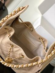 Chanel 25 Small Hobo Handbag in light beige 30*26*14cm. - 5