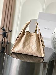 Chanel 25 Small Hobo Handbag in light beige 30*26*14cm. - 4