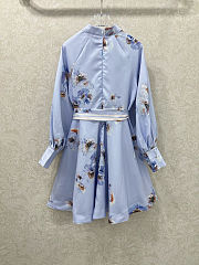 Zimmermann Hypnotic floral-print linen mini dress blue color  - 6