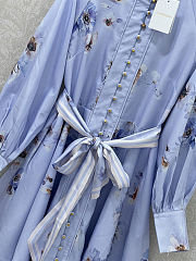 Zimmermann Hypnotic floral-print linen mini dress blue color  - 5