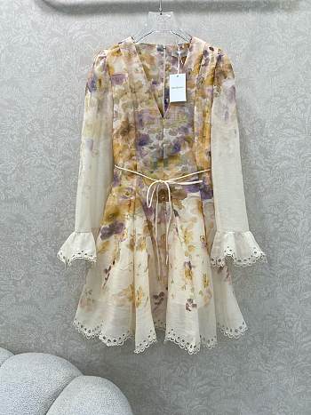 Zimmermann Memento Embroidered Mini Dress