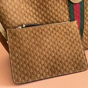  Gucci Giglio large tote bag in GG suede in brown color 60x47x16 cm - 2