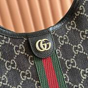 Gucci Giglio large tote bag in black GG denim 50x47x14cm  - 4