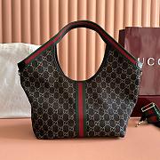 Gucci Giglio large tote bag in black GG denim 50x47x14cm  - 3